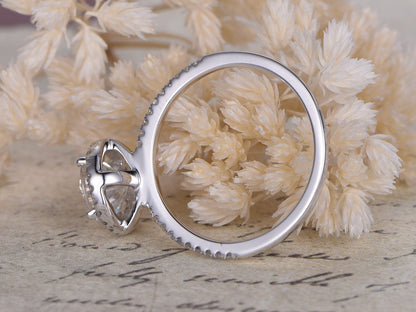 7mm-round-cut-moissanite-engagement-ring-14k-white-gold-diamond-halo-half-eternity-thin-band