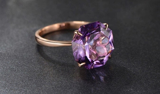 13mm-octagonal-cut-amethyst-engagement-ring-solid-14k-rose-gold-ring-solitaire