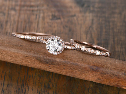 7mm-round-cut-moissanite-engagement-ring-set-3pcs-14k-white-gold-half-eternity-band-halo-diamond-design-1-thin-matching-band-1-art-deco-band