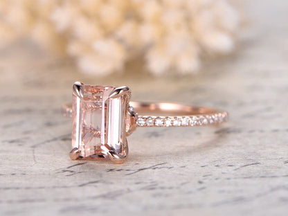 6x8mm-emerald-cut-morganite-engagement-ring-14k-rose-gold-solitaire-diamond-half-eternity