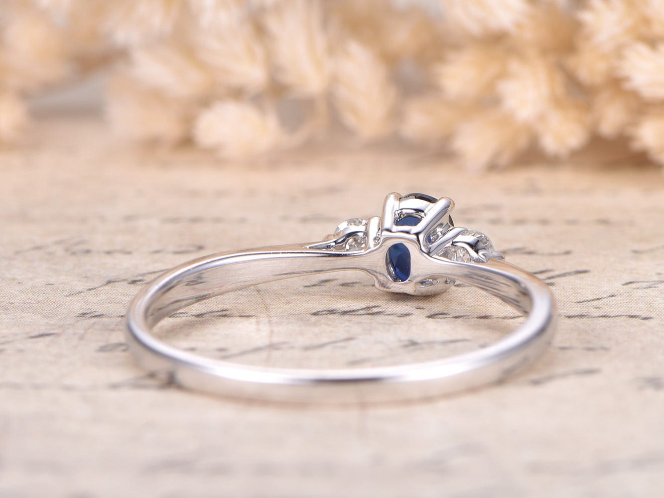 4x5mm-oval-cut-blue-sapphire-engagement-ring-solid-14k-white-gold-diamond-accent-plain-band-three-stone-design
