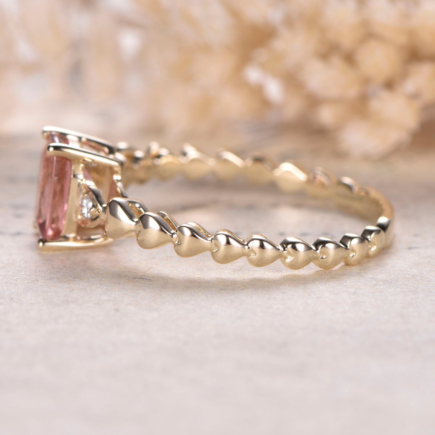 5x7mm-cushion-cut-pink-tourmaline-engagement-ring-14k-yellow-gold-diamond-accent-solitaire-design