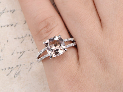8mm-cushion-cut-morganite-engagement-ring-14k-white-gold-split-shank-diamond-band-solitaire-design