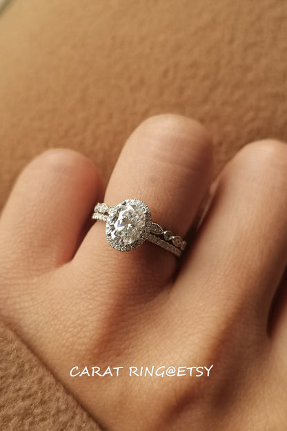 6x8mm-oval-cut-moissanite-engagement-ring-set-2pcs-14k-rose-gold-diamond-halo-hal-art-deco-matching-band