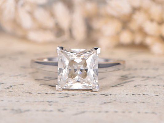 9mm-princess-cut-moissanite-engagement-ring-solid-14k-white-gold-solitaire-plain-band