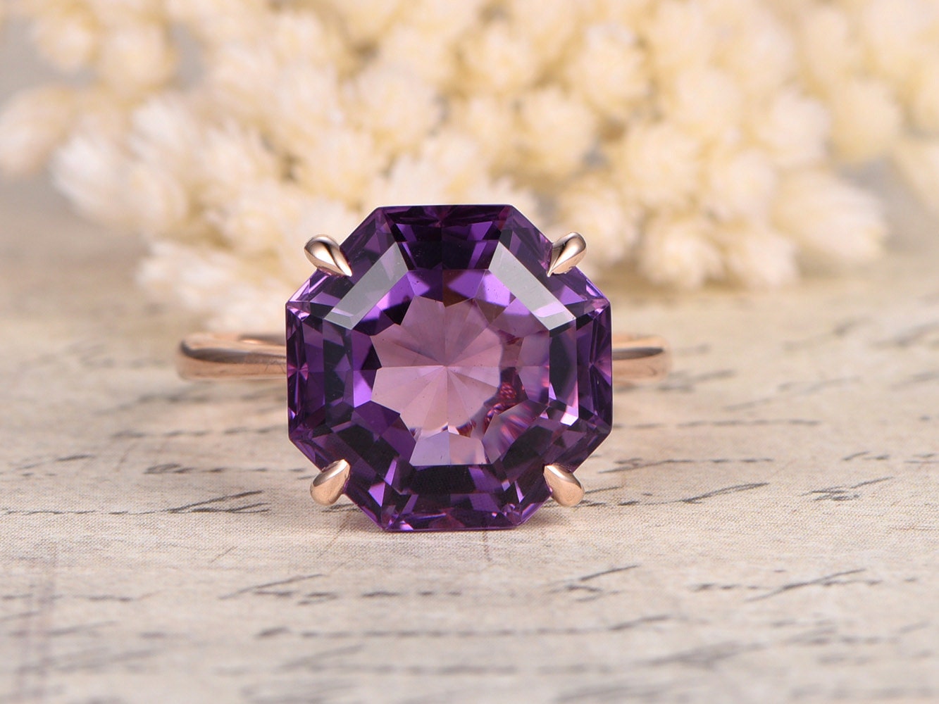 13mm-octagonal-cut-amethyst-engagement-ring-solid-14k-rose-gold-ring-solitaire
