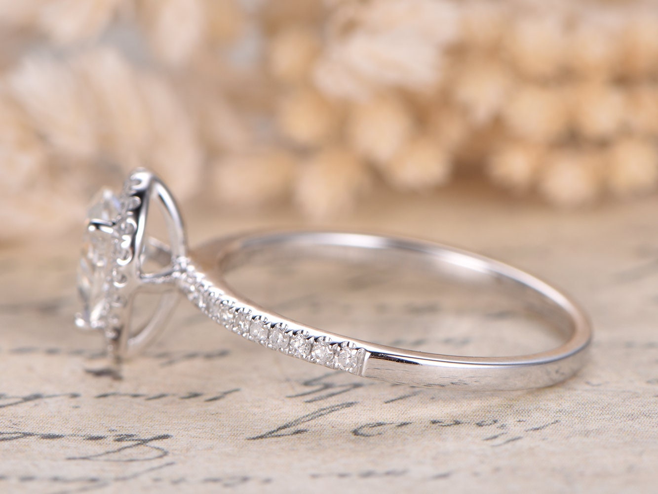5x7mm-pear-cut-moissanite-engagement-ring-14k-white-gold-diamond-halo-half-eternity