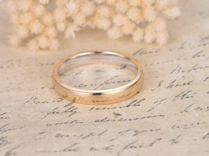 Bague double en or pour homme, bague de fiançailles, bague en or pour homme, bague classique, bague Pristin, alliance pour homme, bague unisexe, bague pour homme, bague de promesse pour homme