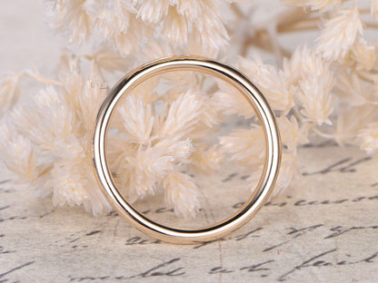 hammered-domed-wedding-band-solid-14k-yellow-gold-polished-finished-band
