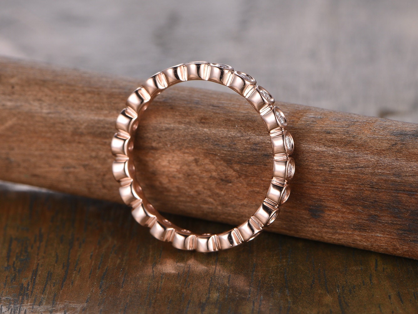 full-eternity-moissanite-wedding-band-solid-14k-rose-gold-bezel-setting