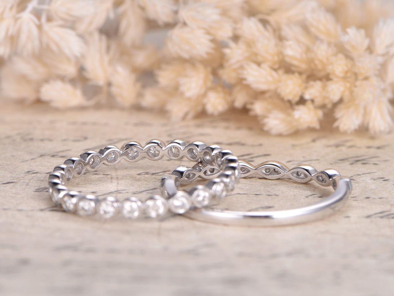 2pcs-diamond-wedding-band-14k-white-gold-art-deco-design