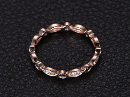 natural-sapphire-diamond-wedding-band-14k-rose-gold-full-eternity-band-art-deco-band-design