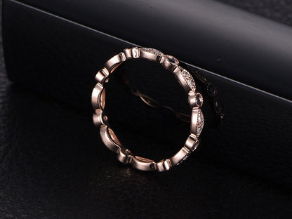 natural-sapphire-diamond-wedding-band-14k-rose-gold-full-eternity-band-art-deco-band-design