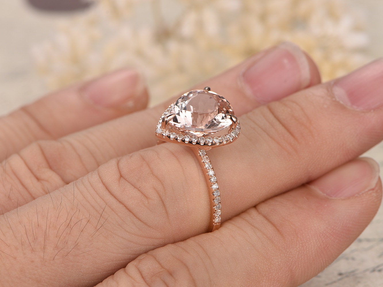 10x12mm-pear-cut-morganite-engagement-ring-14k-rose-gold-pave-diamond-band-halo-design