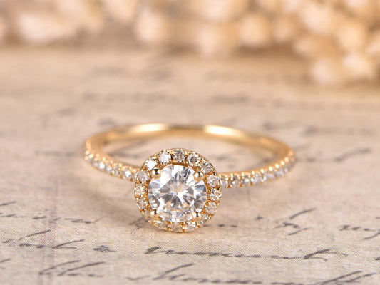 5mm-round-cut-moissanite-engagement-ring-14k-yellow-gold-diamond-halo-half-eternity-band