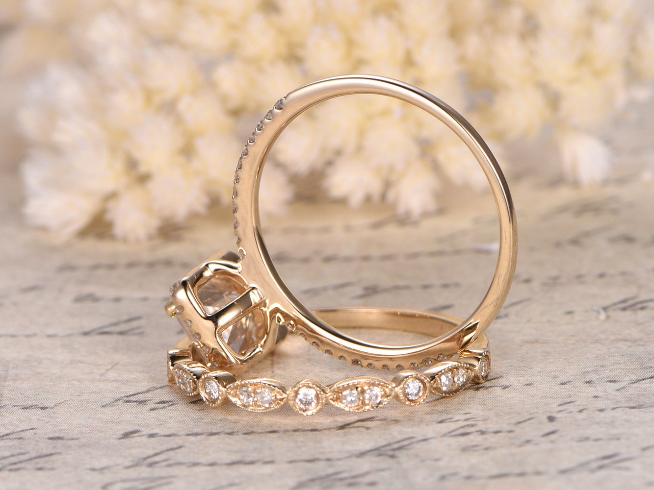 6x8mm-emerald-cut-moissanite-engagement-ring-set-2pcs-14k-yellow-gold-halo-diamond-band-art-deco-matching-band