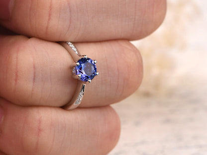 1.15ct-round-cut-tanzanite-engagement-ring-14k-white-gold-blue-gemstone-6-prongs-design-diamond-band