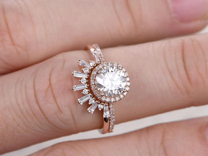 7mm-round-cut-moissanite-engagement-ring-set-2pcs-14k-rose-gold-diamond-halo-half-eternity-crown-band
