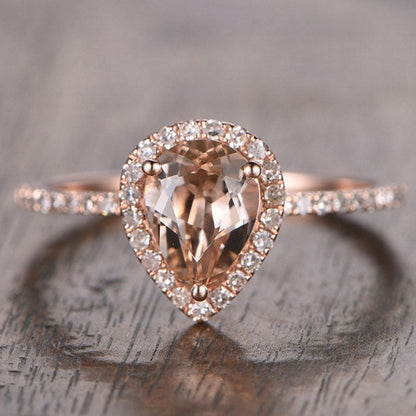 6x8mm-pear-cut-morganite-engagement-ring-14k-rose-gold-pave-diamond-band-halo-design