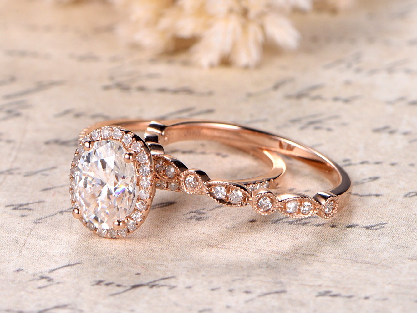 6x8mm-oval-cut-moissanite-engagement-ring-set-2pcs-14k-rose-gold-diamond-halo-hal-art-deco-matching-band