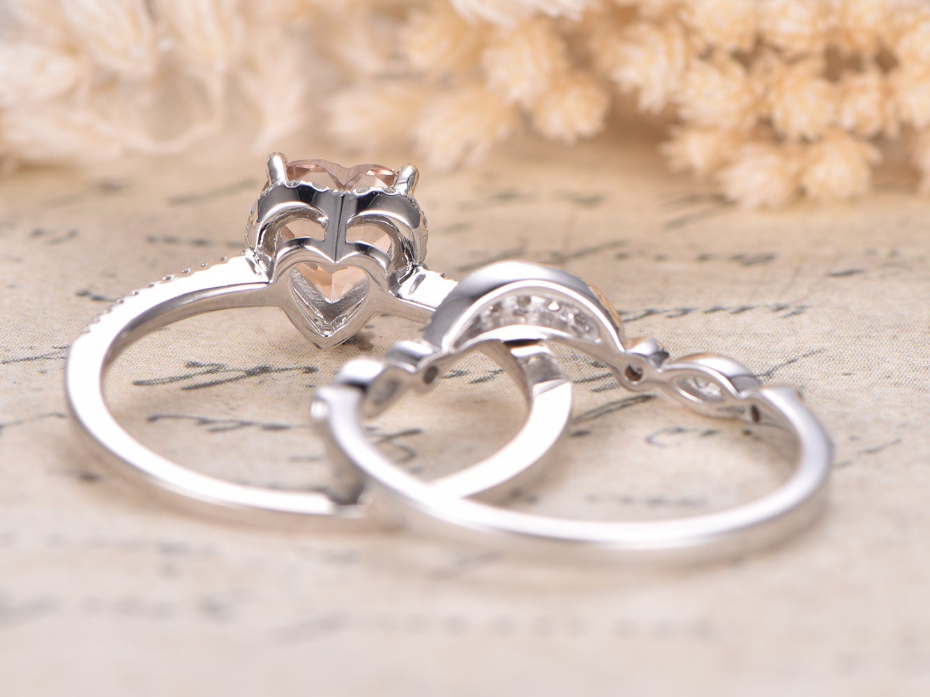 6mm-heart-cut-morganite-engagement-ring-set-2pcs-14k-white-gold-diamond-half-eternity-band-curved-art-deco-matching-band