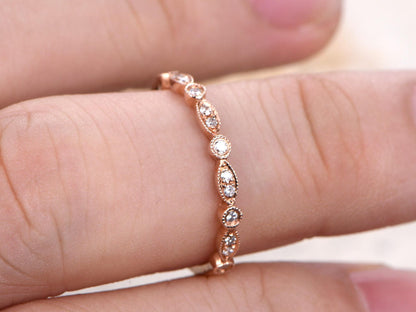 art-deco-diamond-wedding-band-14k-rose-gold-bezel-milgrain-design