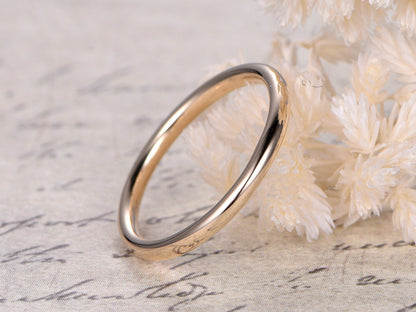 hammered-domed-wedding-band-solid-14k-yellow-gold-polished-finished-band