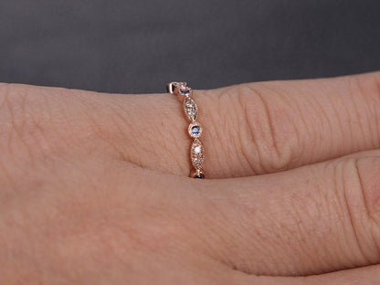 natural-sapphire-diamond-wedding-band-14k-rose-gold-full-eternity-band-art-deco-band-design