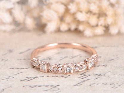 natural-diamond-wedding-band-14k-rose-gold-anniversary-ring-half-eternity-ring-art-deco-antique-stackable-ring-half-eternity-diamond-ring