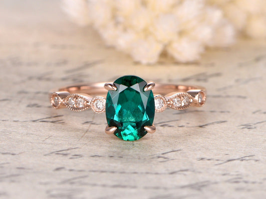 6x8mm-oval-cut-emerald-engagement-ring-14k-rose-gold-solitaire-diamond-art-deco-design