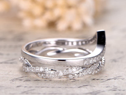 diamond-wedding-bands-set-2pcs-14k-white-gold-full-eternity-band-and-curved-v-shape-band