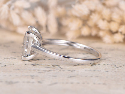 9mm-princess-cut-moissanite-engagement-ring-solid-14k-white-gold-solitaire-plain-band