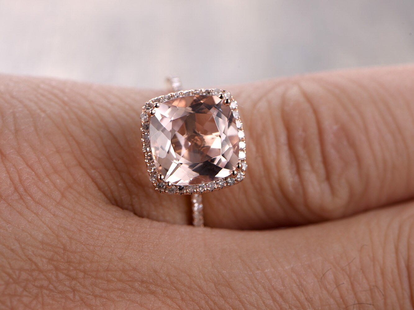 9mm-cushion-cut-morganite-engagement-ring-14k-rose-gold-pave-diamond-half-eternity-band-halo