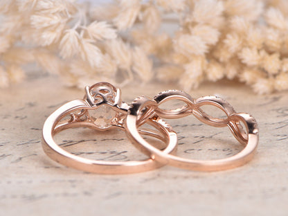 6x8mm-oval-cut-morganite-engagement-ring-set-2pcs-14k-rose-gold-solitaire-diamond-band-infinity-diamond-band