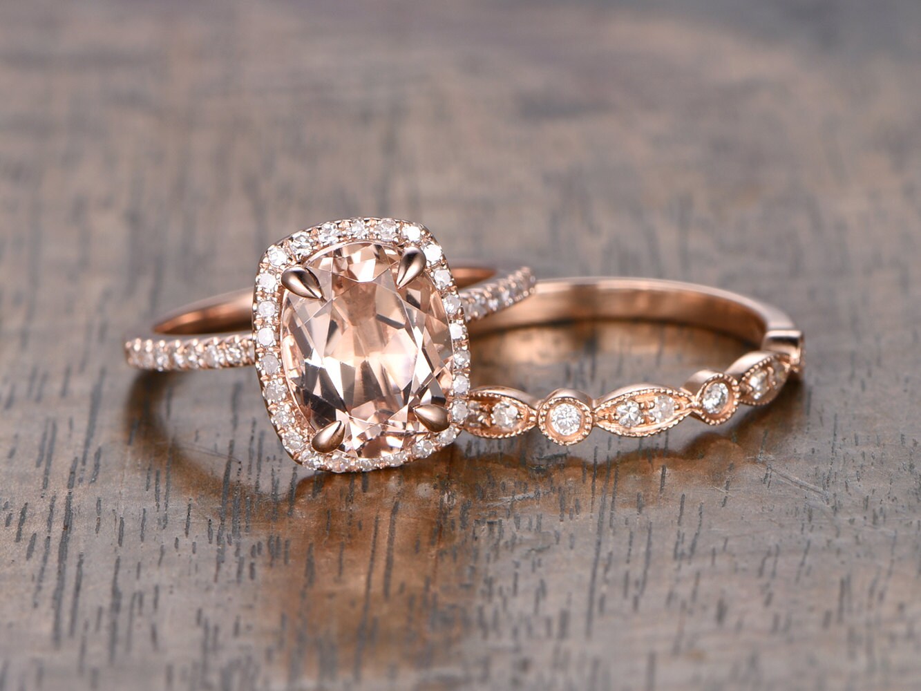 6x8mm-oval-cut-morganite-engagement-ring-set-2pcs-14k-rose-gold-diamond-halo-half-eternity-art-deco-band