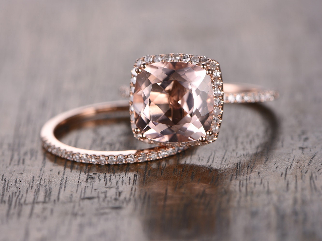 9mm-cushion-pink-morganite-ring-set-2pcs-14k-rose-gold-morganite-engagement-ring-diamond-bridal-ring-set-morganite-ring