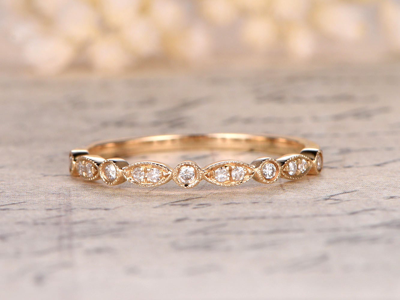 diamond-wedding-band-14k-yellow-gold-half-eternity-band-art-deco-design