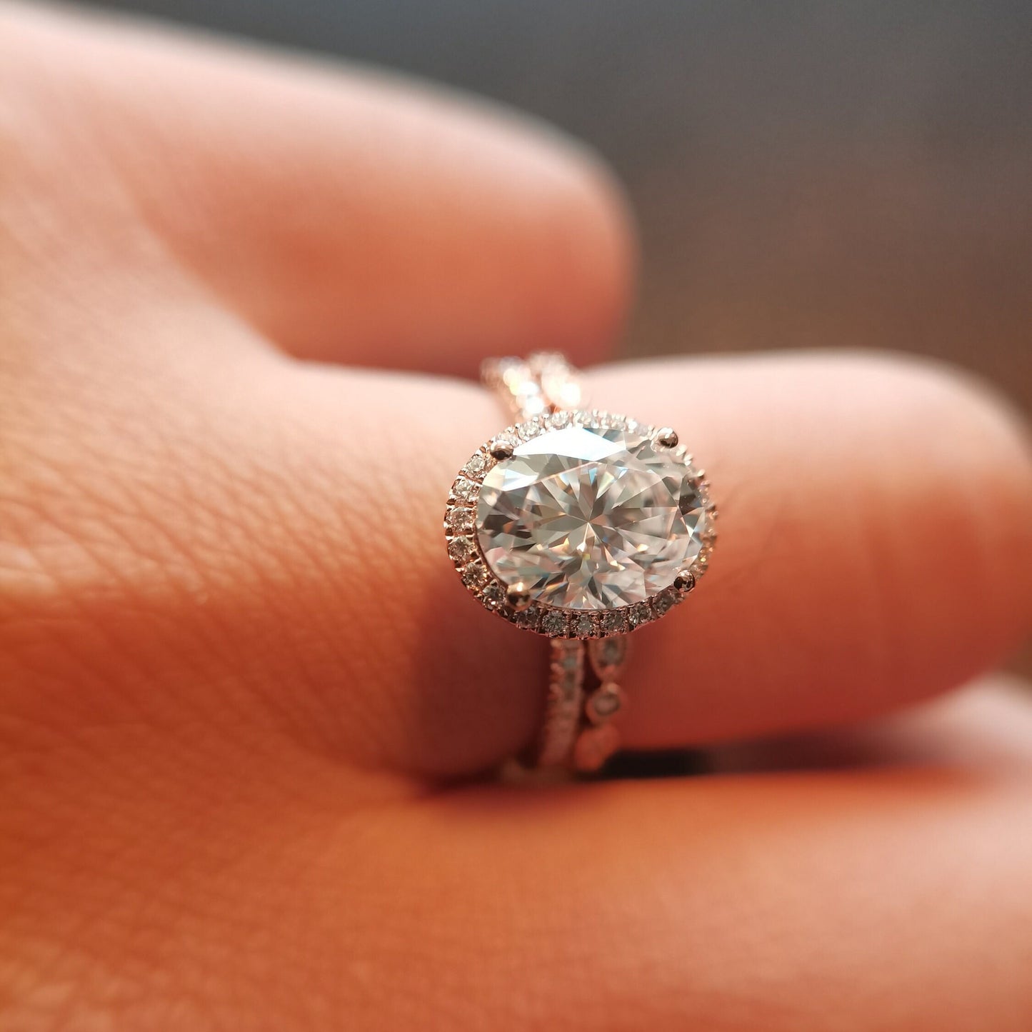 7x9-oval-cut-moissanite-engagement-ring-set-2pcs-14k-rose-gold-diamond-halo-art-deco-matching-band