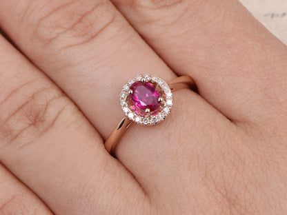 4x6mm-oval-cut-ruby-engagement-ring-14k-rose-gold-plain-band-diamond-halo