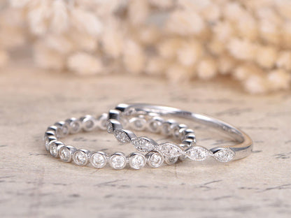 2pcs-diamond-wedding-band-14k-white-gold-art-deco-design