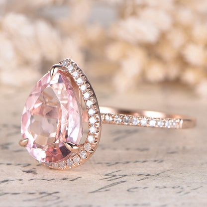 10x12mm-pear-cut-morganite-engagement-ring-14k-rose-gold-pave-half-eternity-diamond-halo-design