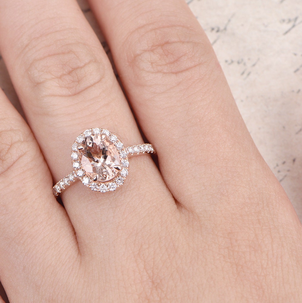 6x8mm-oval-cut-morganite-engagement-ring-vintage-14k-rose-gold-diamond-halo-half-eternity