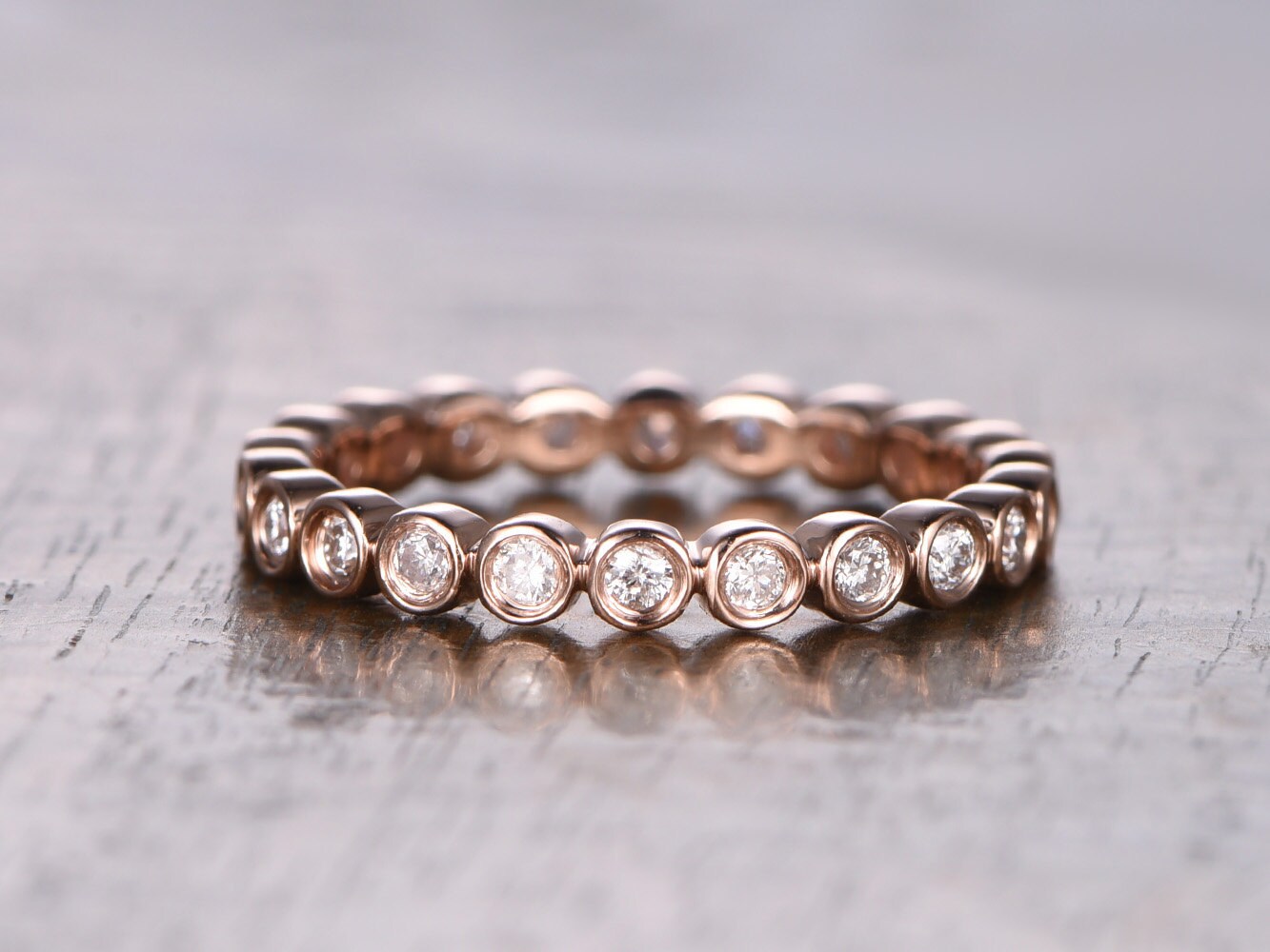 full-eternity-moissanite-wedding-band-solid-14k-rose-gold-bezel-setting