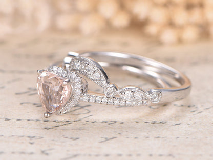 6mm-heart-cut-morganite-engagement-ring-set-2pcs-14k-white-gold-diamond-half-eternity-band-curved-art-deco-matching-band