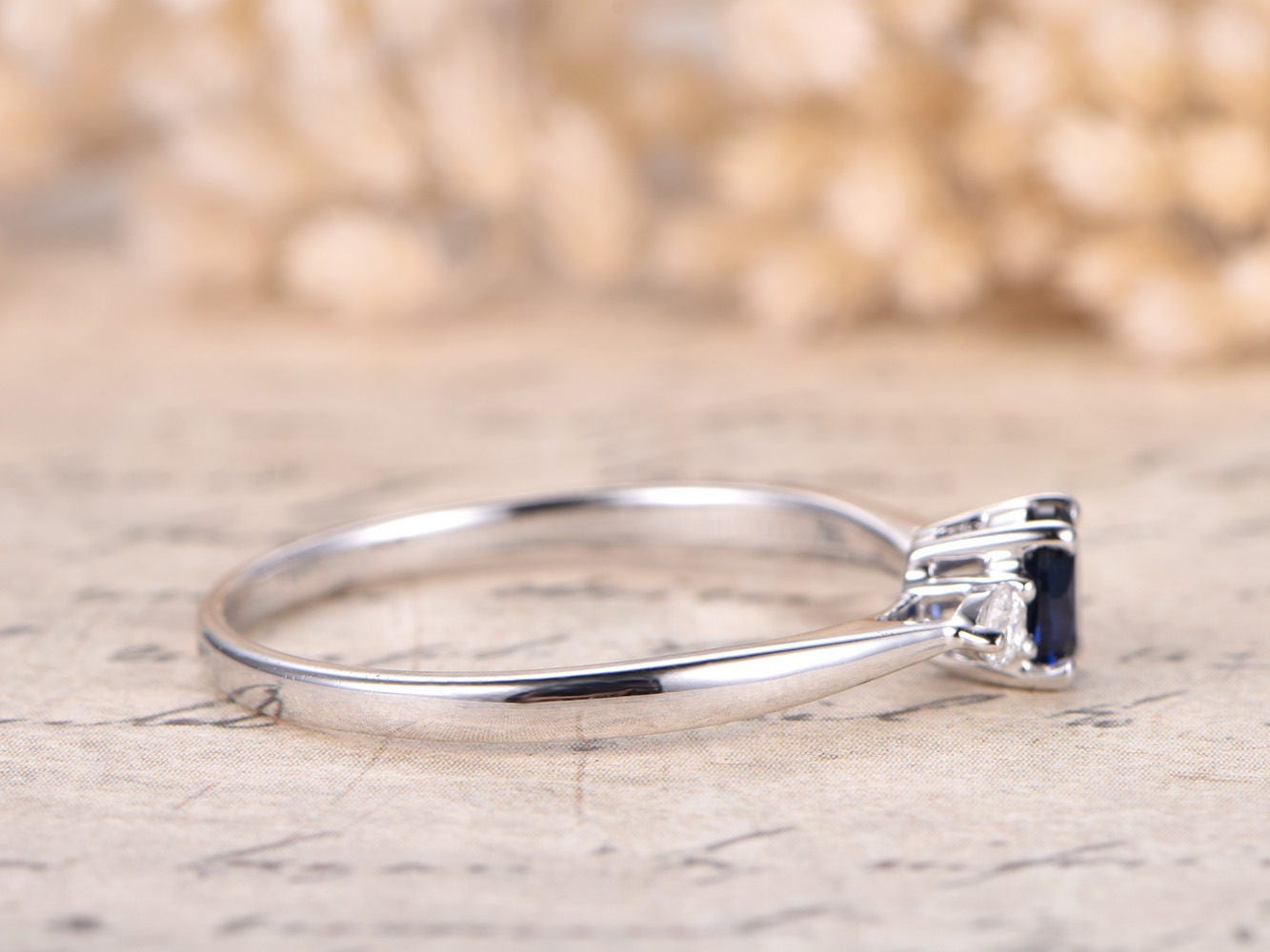 4x5mm-oval-cut-blue-sapphire-engagement-ring-solid-14k-white-gold-diamond-accent-plain-band-three-stone-design