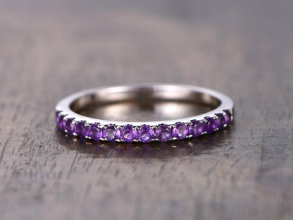 amethyst-wedding-band-14k-white-gold-simple-pave-band-design-half-eternity