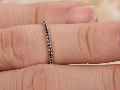 garnet-wedding-band-half-eternity-band-14k-white-gold-pave-setting