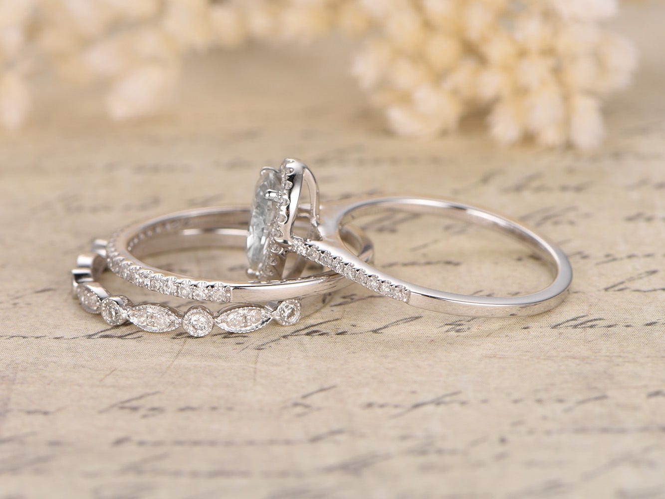 5x7mm-pear-cut-moissanite-engagement-ring-set-3pcs-14k-white-gold-diamond-side-stone-ring-two-matching-band