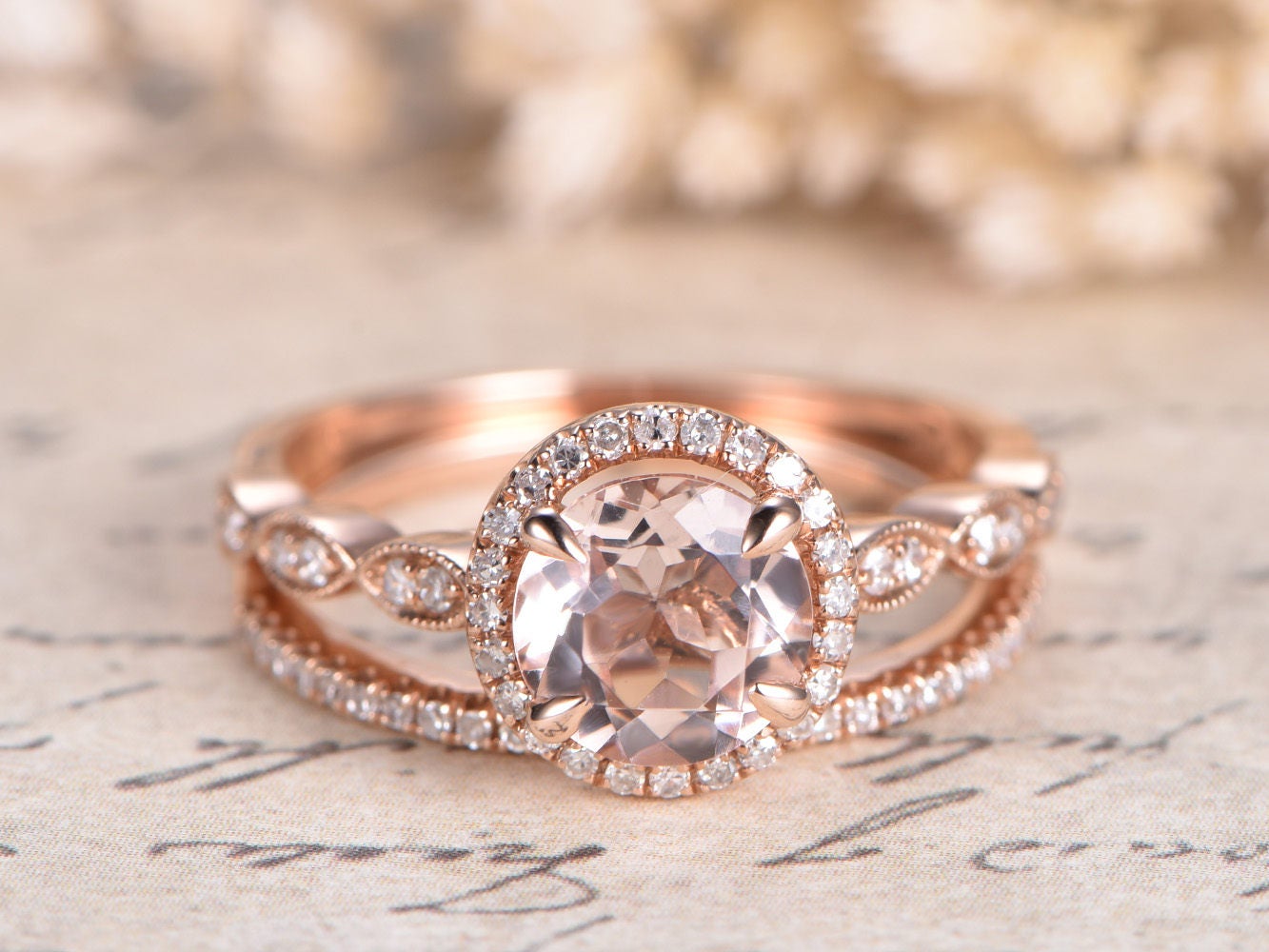 7mm-round-cut-morganite-engagement-ring-set-2pcs-diamond-halo-art-deco-band-thin-matching-band