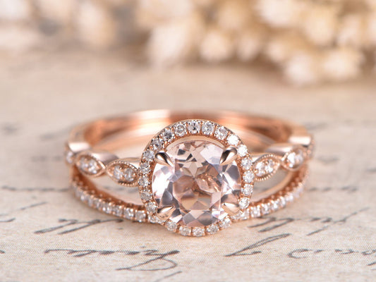 7mm-round-cut-morganite-engagement-ring-set-2pcs-diamond-halo-art-deco-band-thin-matching-band